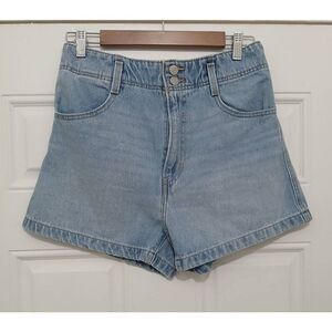 Levis womens size 27 high waisted mom shorts medium indigo blue